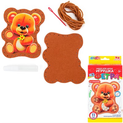 Набор для творчества Со стразами мишка мульти арт FETR-120530 - фото 69858653