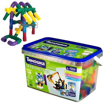 Конструктор Трубометрик 60 деталей ТМ "ТИМОШКА" - фото 69860243