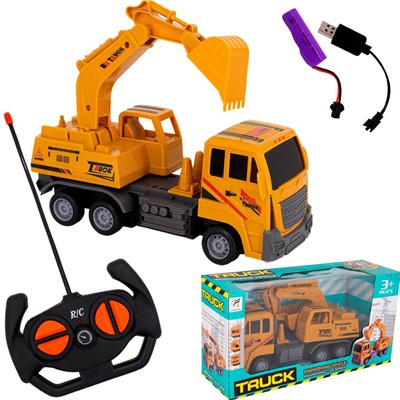 Спецтехника на радиоуправлении QF216-1A Экскаватор, поворотная платформа в кор. - фото 69861162