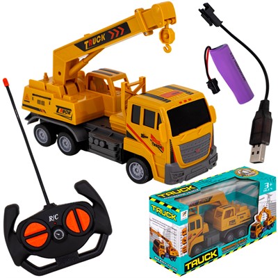 Спецтехника на радиоуправлении QF216-3A Автокран, поворотная платформа в кор. - фото 69861167