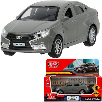 Модель VESTA-12-DGR LADA vesta 11,5 см, двери, темно-серый Технопарк  в кор. - фото 69861603