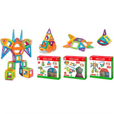 Конструктор магнитный 0261B 20 деталей в кор. - фото 69861682