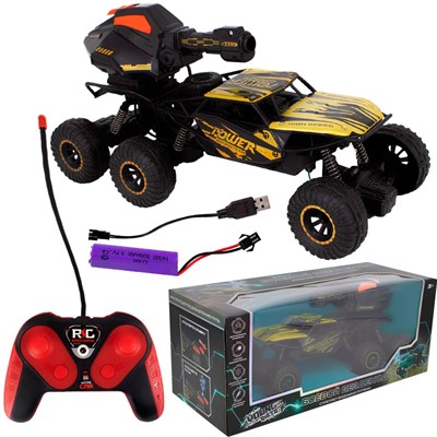 Машина на радиоуправлении Young Racer MK338-76 Боевой вездеход, стреляет водными пулями, желтый в кор. - фото 69861981