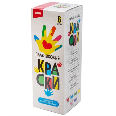 Набор для творчества Пальчиковые краски 6 цветов по 50 мл Пкр-008 Lori - фото 69862720