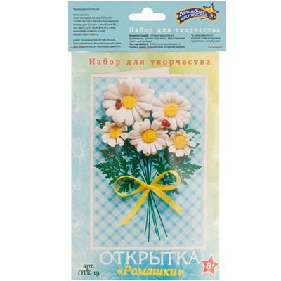 Набор для творчества Открытка Ромашки ОТК-19 - фото 69865029