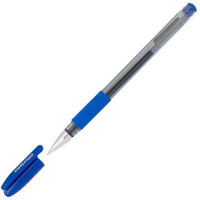 Ручка гелевая синяя OfficeSpace "TC-Grip" 0,5мм, грип 260062 - фото 69867443