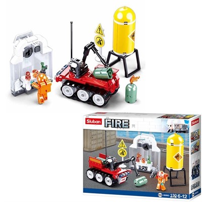 Конструктор 38-0963 Пожарные учения 130 деталей в коробке - фото 69867549