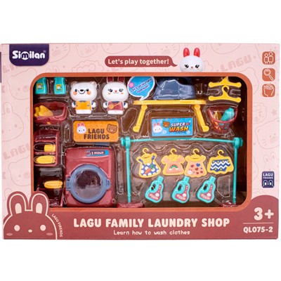 Игровой набор QL075-2 Ванная комната с питомцами в кор. - фото 69867560