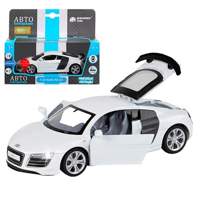 Модель 1:32 Audi R8 GT, белый 1251310JB Автопанорама - фото 69867588