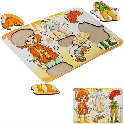 Деревянная Игра Одевайка Октябрина (осень) ОА-00000115 /Арбо/ - фото 69867846