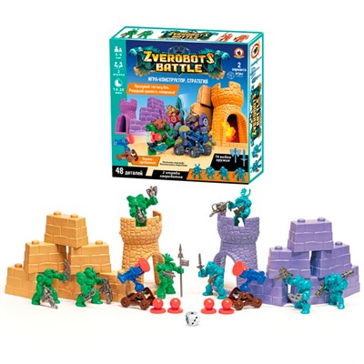 Игра-конструктор «Zverobots battle» Битвы Звероботов.48 деталей 09318 - фото 69867910