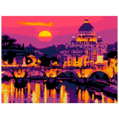 Набор для творчества Алмазная мозаика Римский закат 30*40 см частичное заполнение Ам-007 LORI - фото 69868107