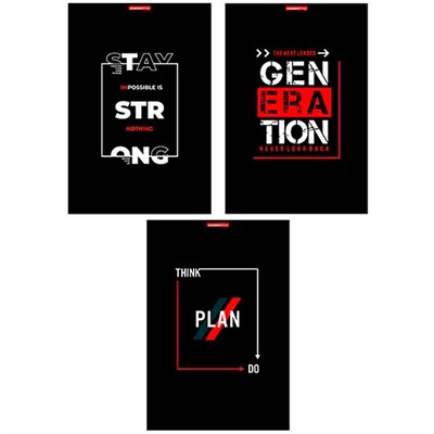 Тетрадь 96 л. клетка Красное и черное 13623/3-EAC - фото 69868212