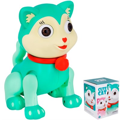 Игрушка на батарейках 989A Кошка в коробке - фото 69868579