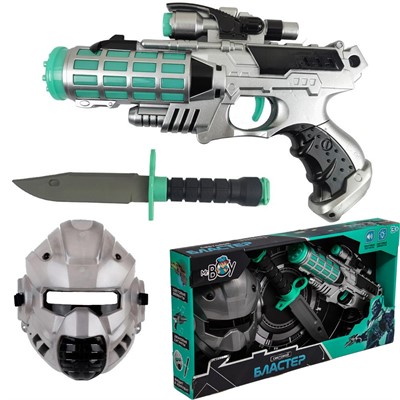 Бластер Mr Boy MK840-4 на батарейках в коробке - фото 69868705