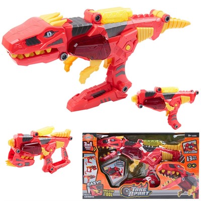 Конструктор 661-447 Пистолет динозавр на батарейках в коробке - фото 69869197