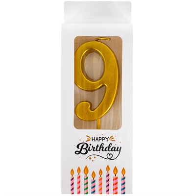 Свеча для торта Цифра 9 141V-436 - фото 69869356