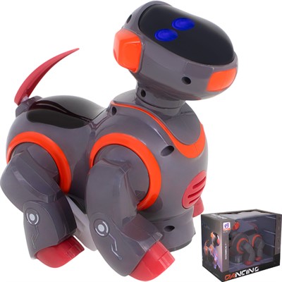 Игрушка на батарейках 8216-1 Собака черный в кор. - фото 69869639