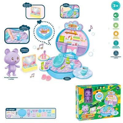 Игров. набор ZYB-B3895 Играпузик ванная комната в кор. - фото 69869723