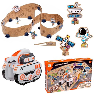 Автотрек 6688-537 бортовой Раскрась сам в коробке - фото 69869762