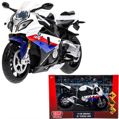 Модель 68001A BMW s1000rr МОТОЦИКЛ, 17 см, вращающийся руль, подвеска Технопарк - фото 69869921