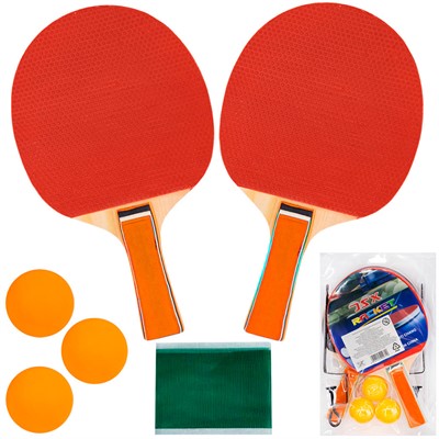 Теннис настольный 2 ракетки, 3 мяча 141V-743 с сеткой - фото 69870184