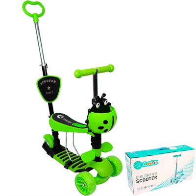 Самокат - каталка трехколесная, светящиеся колеса 141V-641 - фото 69870219