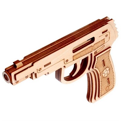 Деревянный Пистолет Резинкострел Глог МХ-2 РИ-010 - фото 69870599