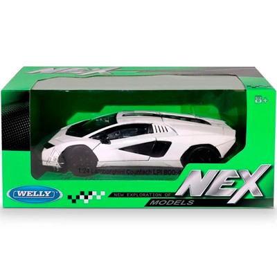 Модель 1:24 Lamborghini Countach LPI 800-4, белый 24114W - фото 69870658