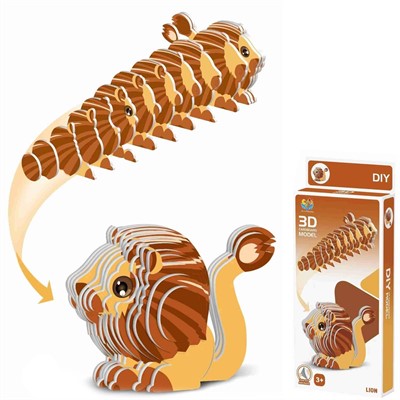 Конструктор картон. P5-46B Лев в коробке - фото 69870784