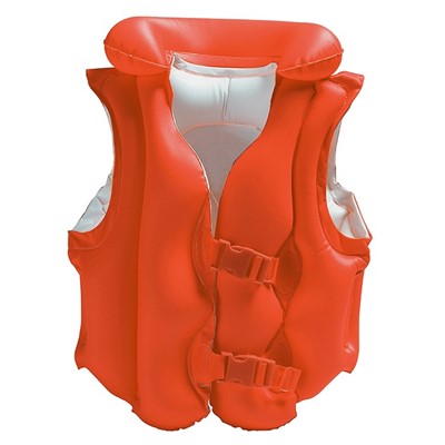 Жилет надувной 58671 Делюкс оранж. 3-6лет - фото 69871084