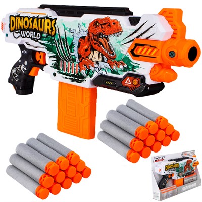 Пистолет BH112 Динозавр с безопасными пулями в кор. - фото 69871273
