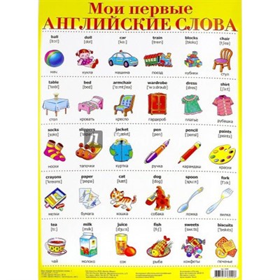 Плакат Мои первые английские слова-1 2040 - фото 69871895