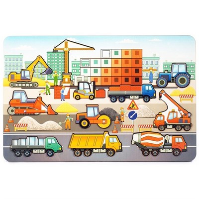 Деревянная рамка вкладыш Стройплощадка 8026 - фото 69871906