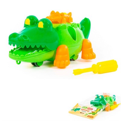 Конструктор Крокодил 17 элементов в пакете П-Е /20/ - фото 69872123