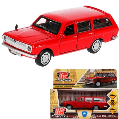 Модель 2402-12-RD ГАЗ-2402 Волга красная Технопарк в коробке - фото 69872257