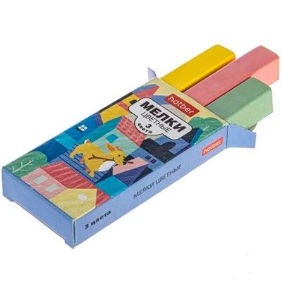 Мел цветной 3шт Городок ML_072692 Hatber - фото 69872327