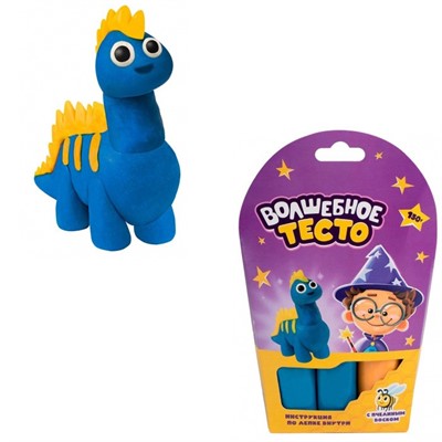 Набор для творчества Тесто для лепки Волшебное тесто 150 гр. Динозавр синий VT010 - фото 69872342