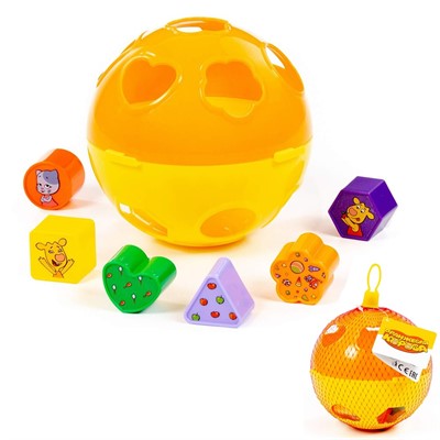 Логическая игрушка  "Оранжевая корова" "Шар" в сеточке 93103 П-Е /16/ - фото 69872344