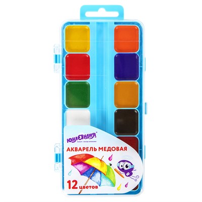 Акварель 12 цв. медовые ЮНЛАНДИК-ХУДОЖНИК  192287 Юнландия - фото 69872363