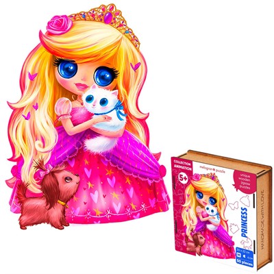 Деревянный Пазл 50 Принцесса MPZCA56-M - фото 69872756