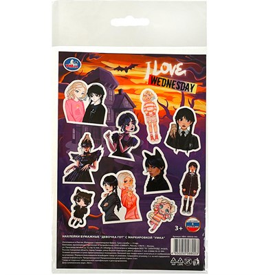 Наклейки Умка 4650250588023 бумажные 120*180 мм, девочка Гот - фото 69872828