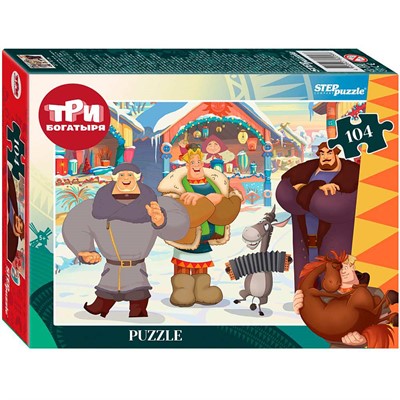 Пазл 104 Три богатыря и Пуп Земли 82256 Степ /48/ - фото 69872858