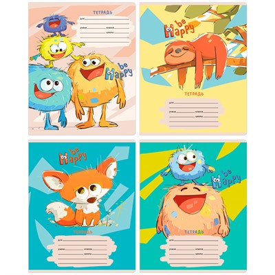 Тетрадь 12 л. клетка BG Be Happy 350606 - фото 69873254