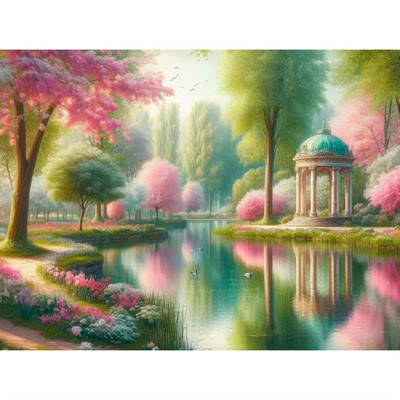 Набор для творчества Алмазная мозаика 30х40см Волшебный сад НД-8902 - фото 69873581