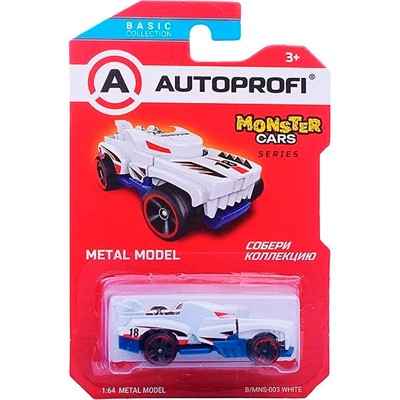 Модель 1:64 Серия MONSTER CARS белый B/MNS-003 WHITE - фото 69873636