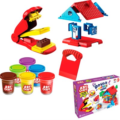 Набор для творчества Набор для лепки Строим дом, тесто 6х56г 03676 AЯT CRAFT - фото 69873863