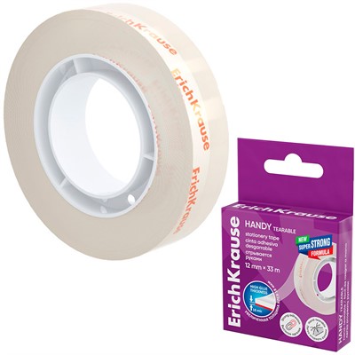 Клейкая лента Handy tearable, 58736 12ммх33м ErichKrause - фото 69874433