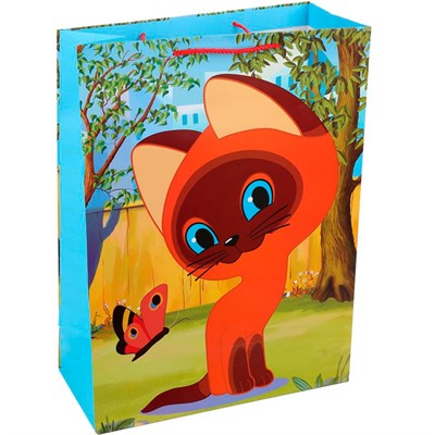 Пакет Чудо праздник гланцевый m 18*23*10 см Котёнок гав PM-122044-CG - фото 69874458