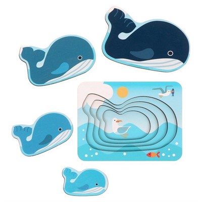 Деревянный Пазл-матрешка "Четыре кита", 4 детали 962521 - фото 69874464